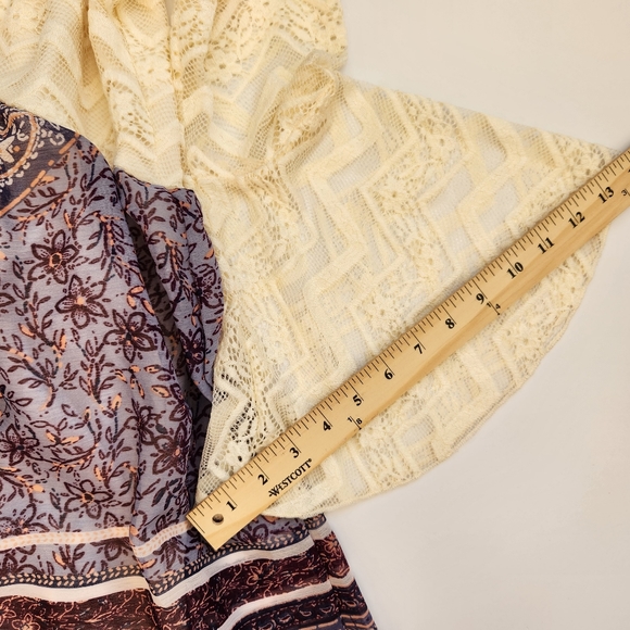 Whimsical Fairy Lace Dress Cream Boho Prairie Cottagecore Pretty Cute Large - Picture 16 of 16